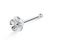 Flower Shaped Silver Bone Nose Stud NSKD-607